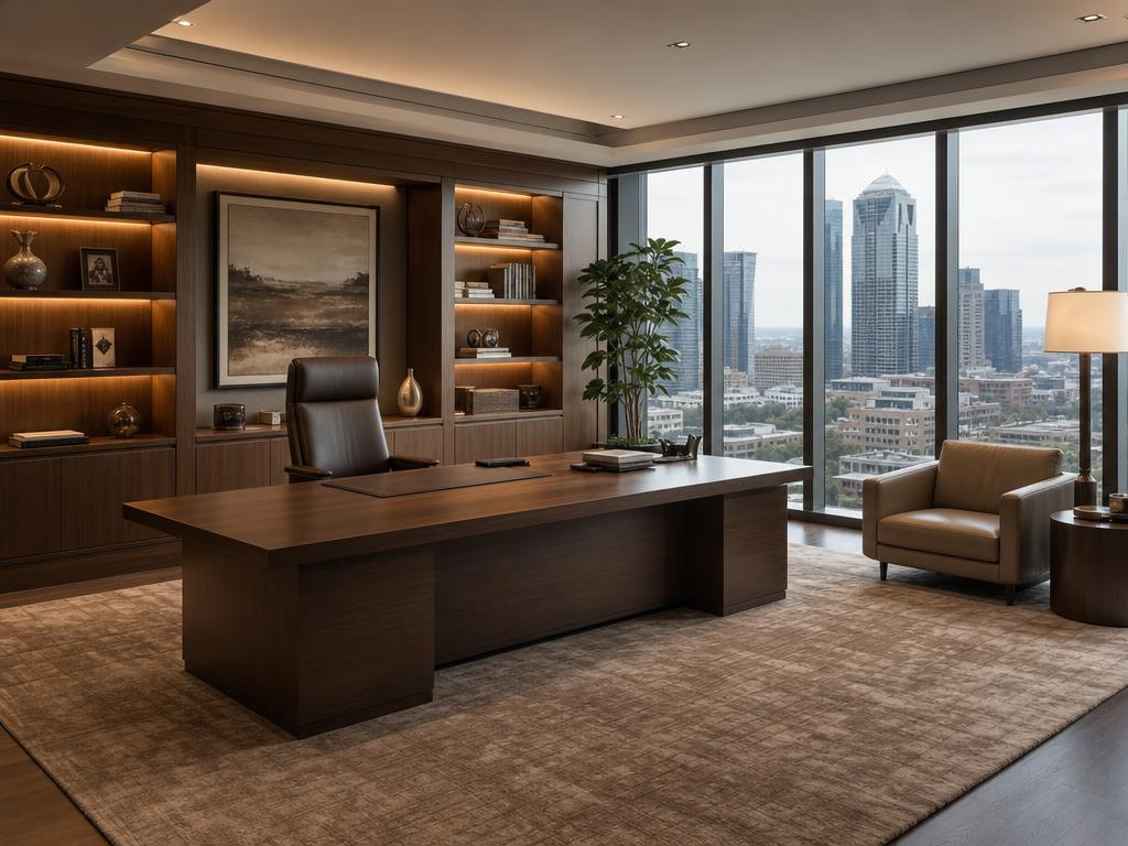Wool rug in a premium executive office