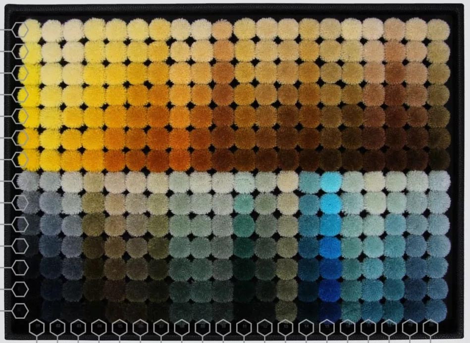 Yellow & Turquoise Color Swatches